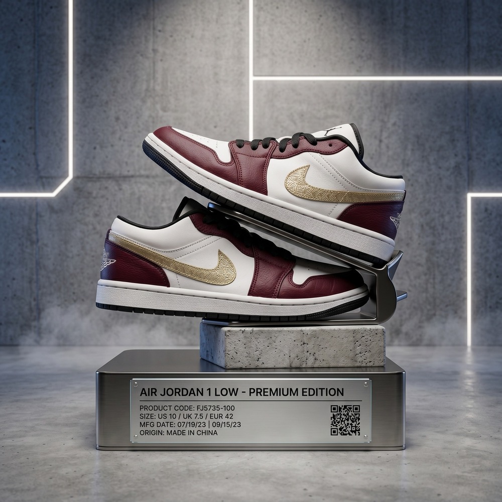 Jordan 1 Low SE Year of the Dragon Sail Dark Team Red‎ FJ5735-100 Size 10W 8.5M